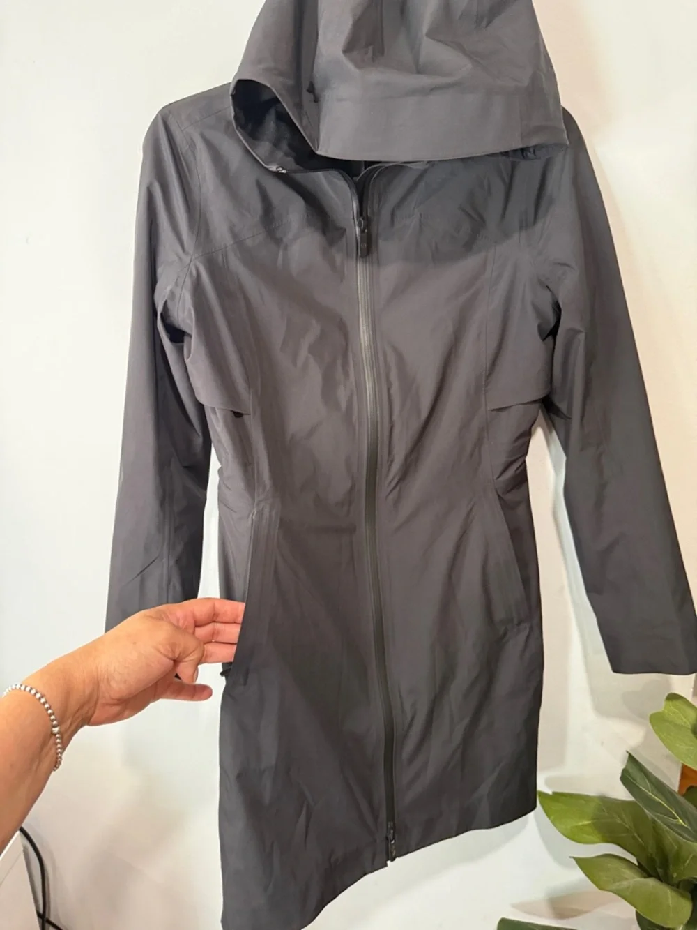 lululemon athletica Black Hooded Trench Coat